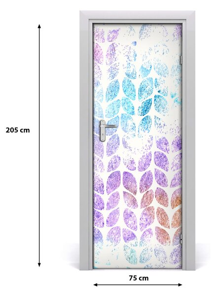 Samolepiace fototapety na dvere Kolorowe listy 75x205 cm