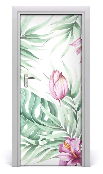 Samolepiace fototapety na dvere havajský vzor 85x205 cm