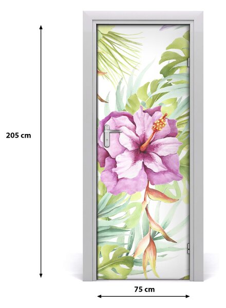 Samolepiace fototapety na dvere havajský vzor 75x205 cm