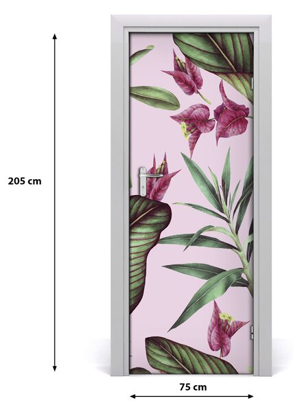 Samolepiace fototapety na dvere havajský vzor 75x205 cm