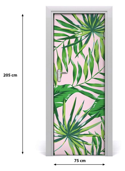 Samolepiace fototapety na dvere tropické lístia 75x205 cm