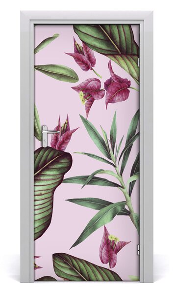 Samolepiace fototapety na dvere havajský vzor 85x205 cm