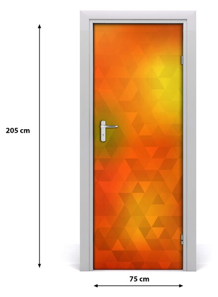 Fototapeta na dvere abstrakcie trojuholníky 75x205 cm