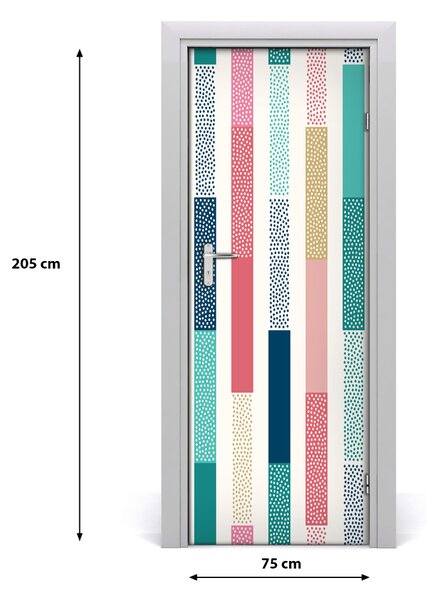 Fototapeta na dvere farebné pásy 75x205 cm