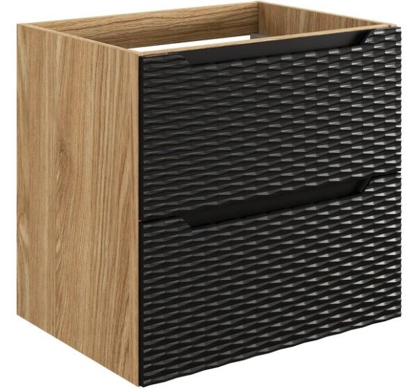 Comad Závesná skrinka Ocean s doskou 60 cm čierna/dub olejovaný