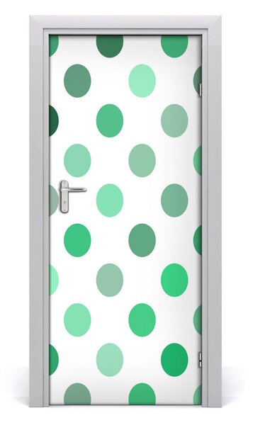 Fototapeta na dvere zelené bodky 85x205 cm