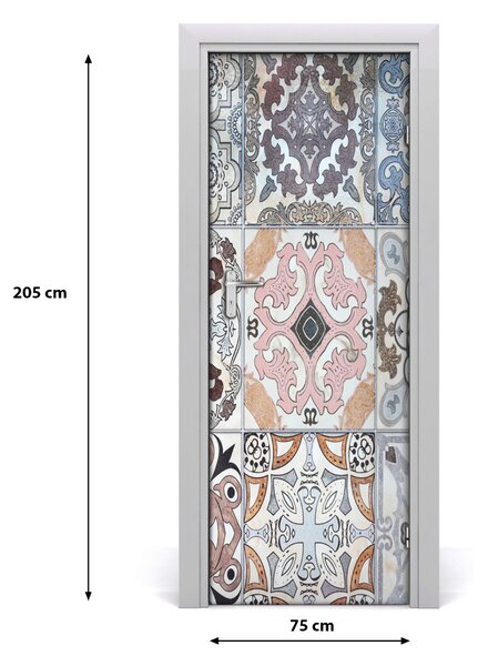 Fototapeta na dvere keramické kachličky 75x205 cm
