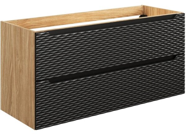 Comad Závesná skrinka Ocean s doskou 120 cm čierna/dub olejovaný