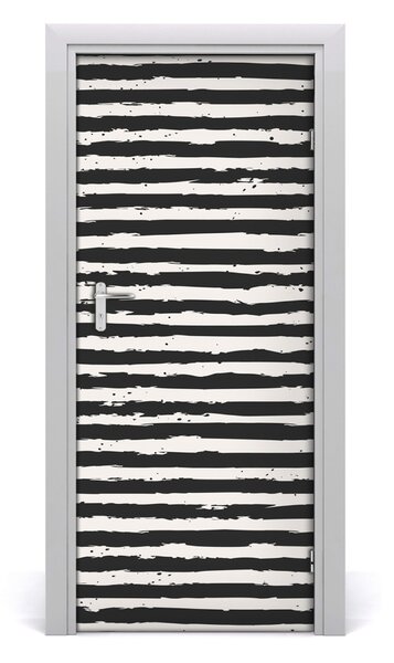 Fototapeta na dvere čiernobiele pásy 85x205 cm