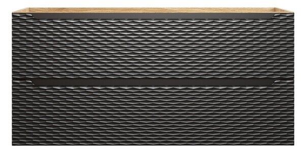 Comad Závesná skrinka pod umývadlo Ocean 120 cm dub olejovaný/čierna