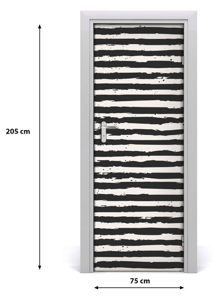 Fototapeta na dvere čiernobiele pásy 75x205 cm