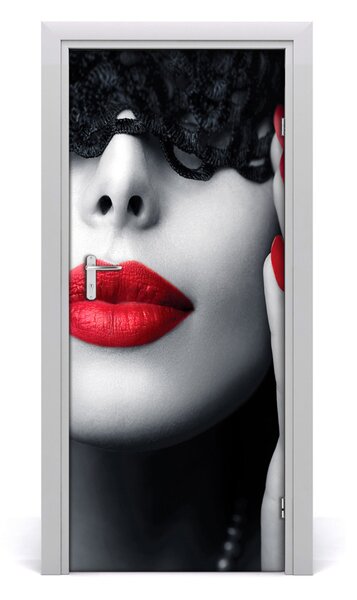 Fototapeta na dvere čipka maska 85x205 cm