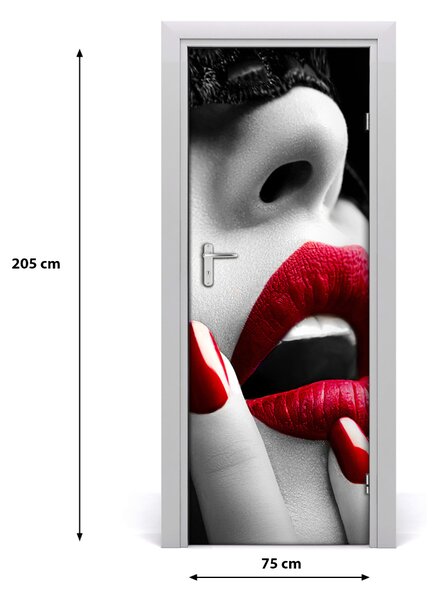 Fototapeta na dvere čipka maska 75x205 cm