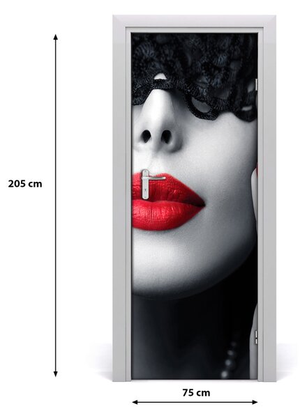 Fototapeta na dvere čipka maska 75x205 cm