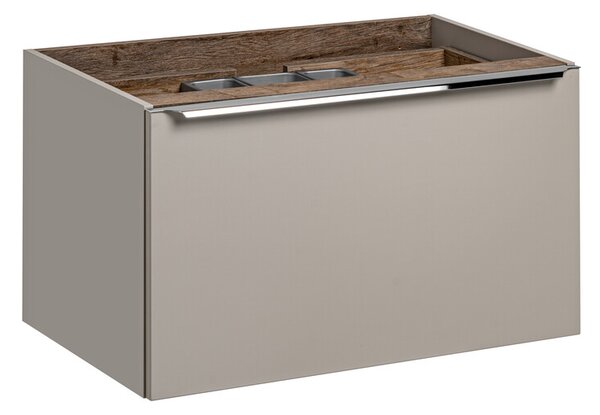 Comad Závesná skrinka Santa Fe s doskou a umývadlom 80 cm taupe/dub santa fe vintage