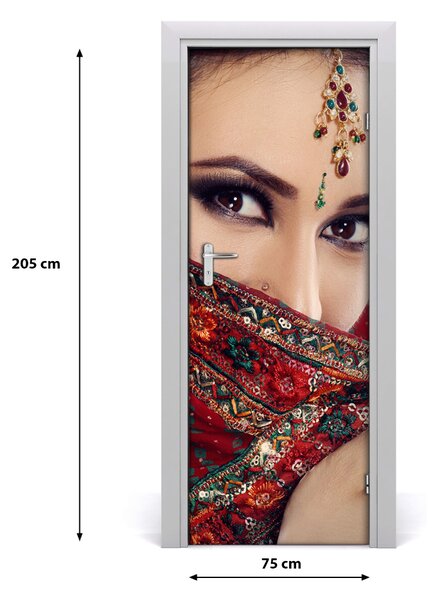 Fototapeta na dvere indická žena 75x205 cm