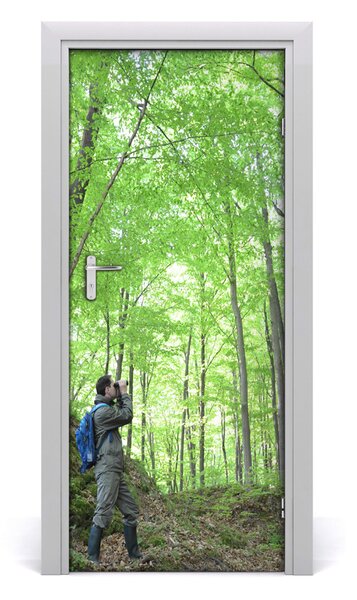 Fototapeta na dvere ľudia ornitológ 85x205 cm