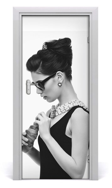 Fototapeta na dvere žena okuliare 85x205 cm