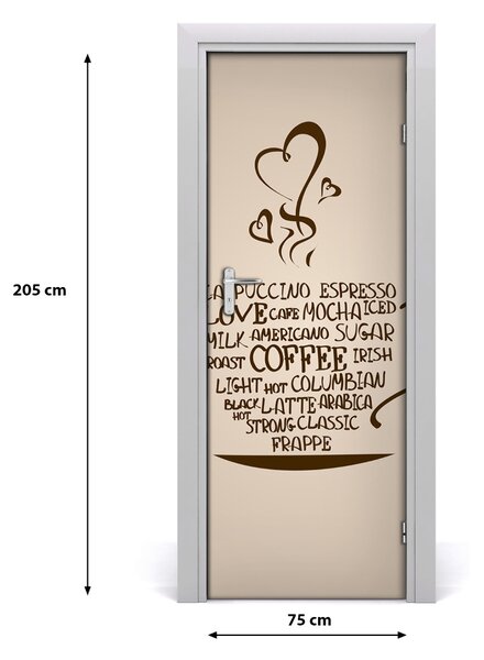 Fototapeta na dvere šálka kávy 75x205 cm
