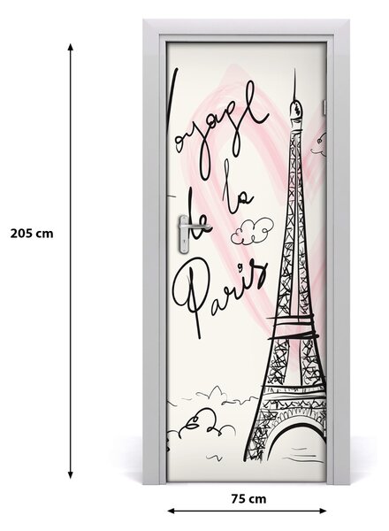 Fototapeta na dvere Eiffelova veža Paríž 75x205 cm