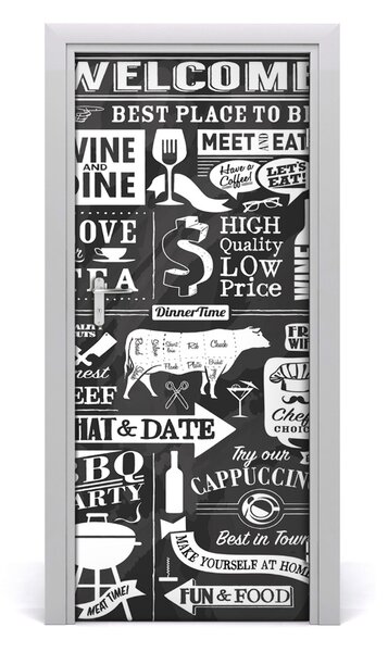 Fototapeta na dvere reštaurácia 85x205 cm