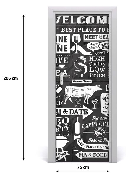 Fototapeta na dvere reštaurácia 75x205 cm