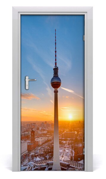 Fototapeta samolepiace dvere televízna veža 85x205 cm