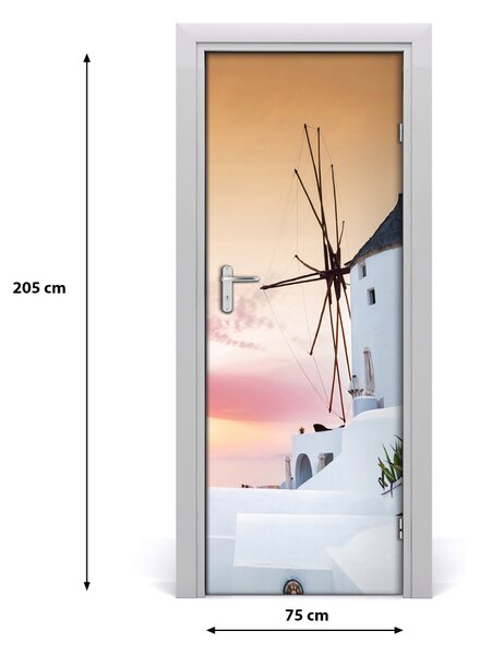 Fototapeta samolepiace na dvere Santorini Grécko 75x205 cm