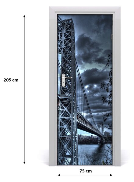 Fototapeta samolepiace na dvere most Nový York 75x205 cm