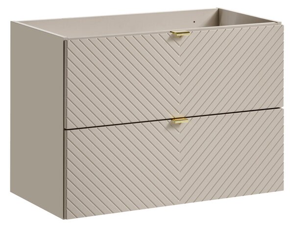 Comad Závesná skrinka Viva Cashmere Domi I s doskou a umývadlom 60 cm kašmírová