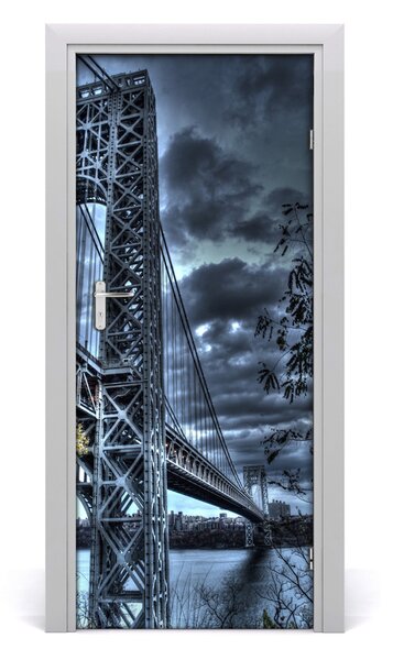 Fototapeta samolepiace na dvere most Nový York 85x205 cm