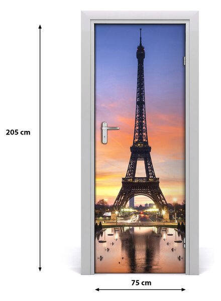 Fototapeta samolepiace na dvere Eiffelova veža 75x205 cm