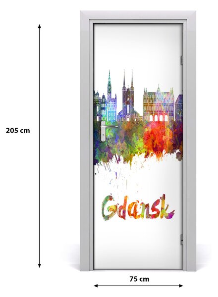 Fototapeta samolepiace na dvere farebný Gdansk 75x205 cm