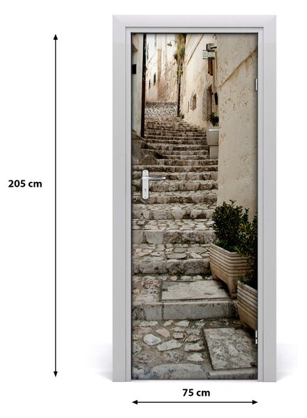 Fototapeta samolepiace na dvere pekná ulička 75x205 cm
