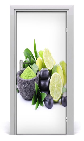 Fototapeta na dvere samolepiace citrusy a kamenia 85x205 cm