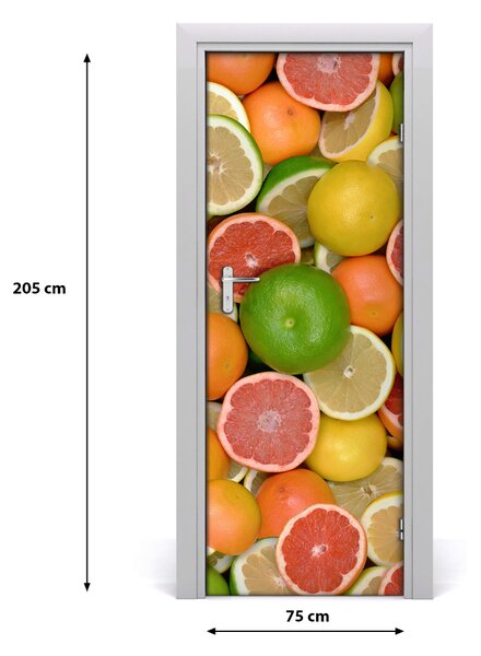 Fototapeta na dvere samolepiace citrusové ovocie 75x205 cm