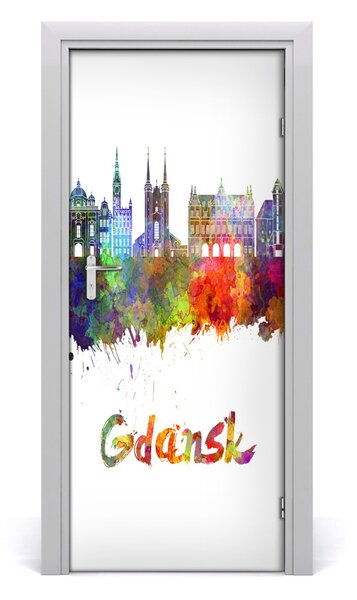 Fototapeta samolepiace na dvere farebný Gdansk 85x205 cm