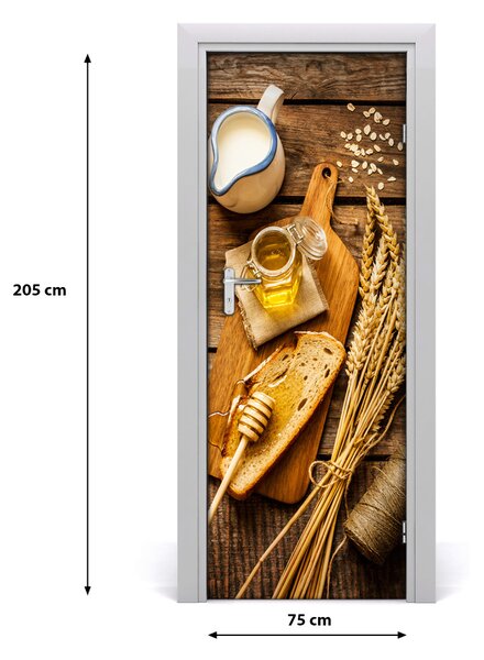 Fototapeta na dvere samolepiace raňajky 75x205 cm
