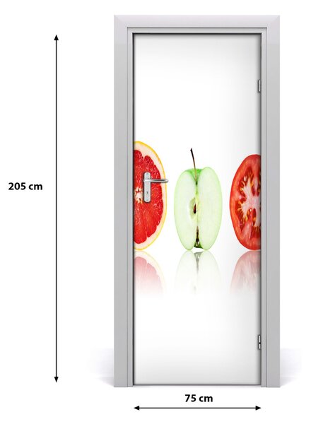 Fototapeta na dvere samolepiace ovocie a zeleninu 75x205 cm