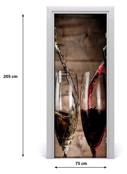 Fototapeta na dvere samolepiace víno v pohári 75x205 cm