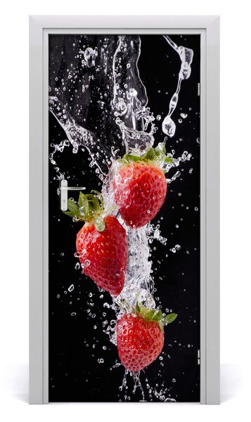 Fototapeta na dvere samolepiace jahody 85x205 cm