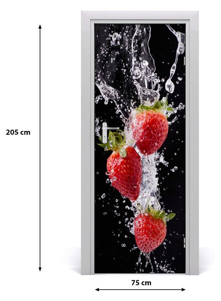 Fototapeta na dvere samolepiace jahody 75x205 cm