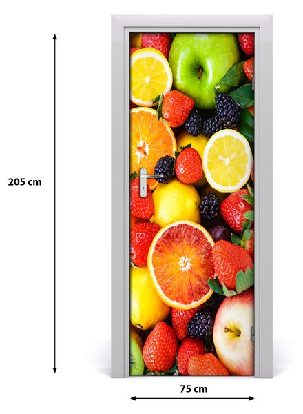 Fototapeta na dvere do domu samolepiace ovocie 75x205 cm