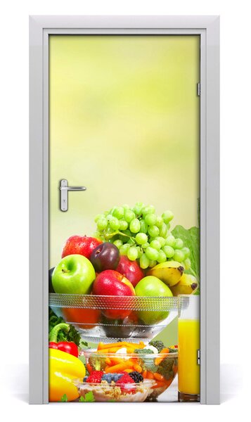Fototapeta na dvere samolepiace zelenina a ovocie 85x205 cm