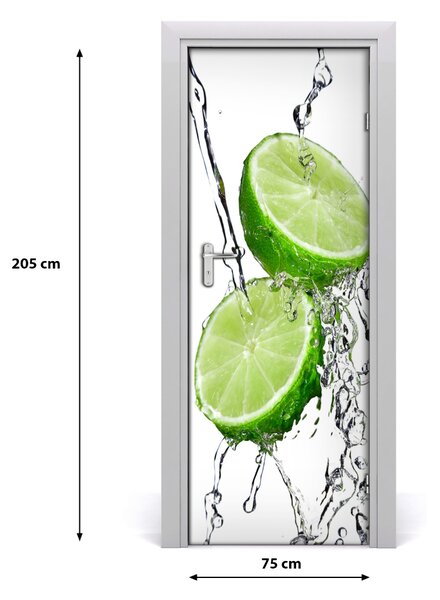 Fototapeta na dvere do domu samolepiace limetka 75x205 cm