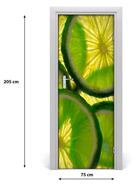 Fototapeta na dvere samolepiace limetka 75x205 cm