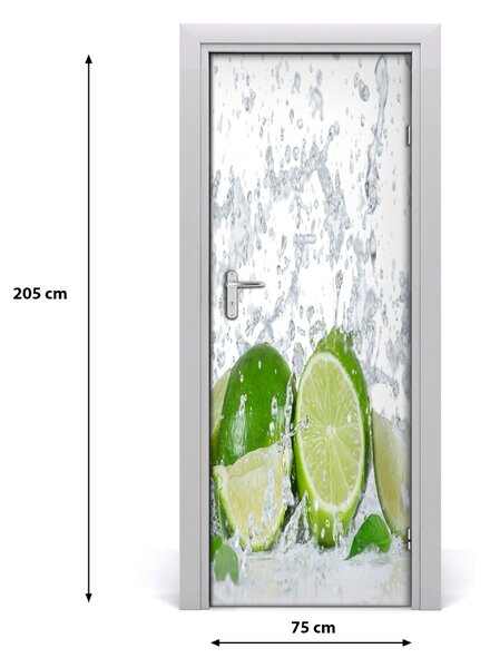 Fototapeta na dvere do domu samolepiace limetka 75x205 cm