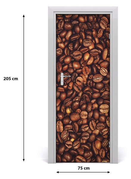 Fototapeta na dvere samolepiace zrnká kávy 75x205 cm