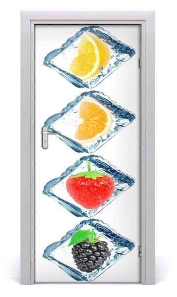 Fototapeta na dvere samolepiace ovocie a ľad 85x205 cm