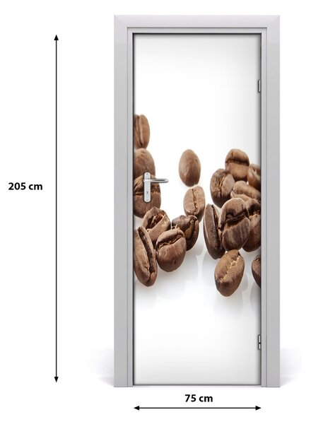 Fototapeta na dvere samolepiace zrnká kávy 75x205 cm